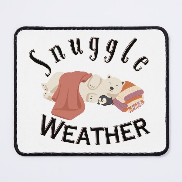 Item preview, Cute Cozy Polar Bear and Penguin Snuggle Weather | Dark Ink Edition designed and sold by SunandShade.