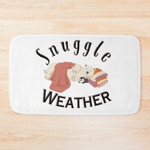 Item preview, Cute Cozy Polar Bear and Penguin Snuggle Weather | Dark Ink Edition designed and sold by SunandShade.