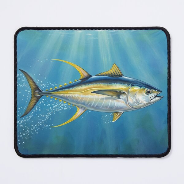 Item preview, Yellowfin Tuna Illustration – Saltwater Legends Fishing Art designed and sold by Northbound Trail.