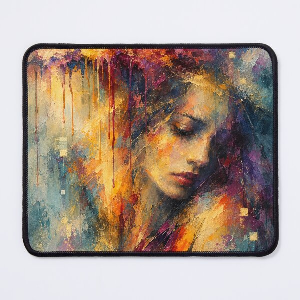 Item preview, Whispers of Gold - Abstract Female Portrait Teal & Orange designed and sold by Joey Santiago.