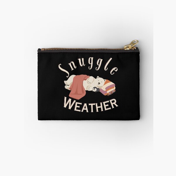Item preview, Cute Cozy Polar Bear and Penguin Snuggle Weather | Light Ink Edition designed and sold by SunandShade.