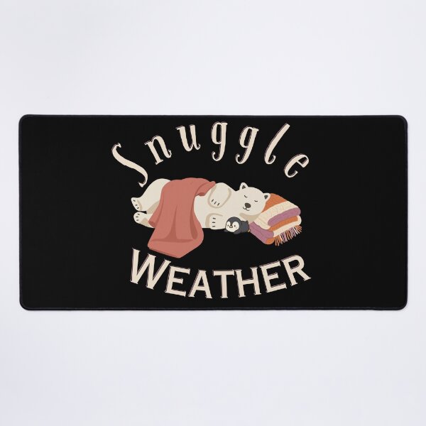 Item preview, Cute Cozy Polar Bear and Penguin Snuggle Weather | Light Ink Edition designed and sold by SunandShade.