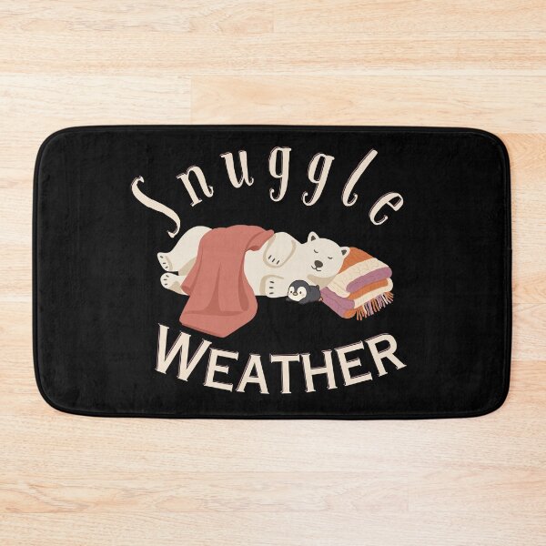 Item preview, Cute Cozy Polar Bear and Penguin Snuggle Weather | Light Ink Edition designed and sold by SunandShade.