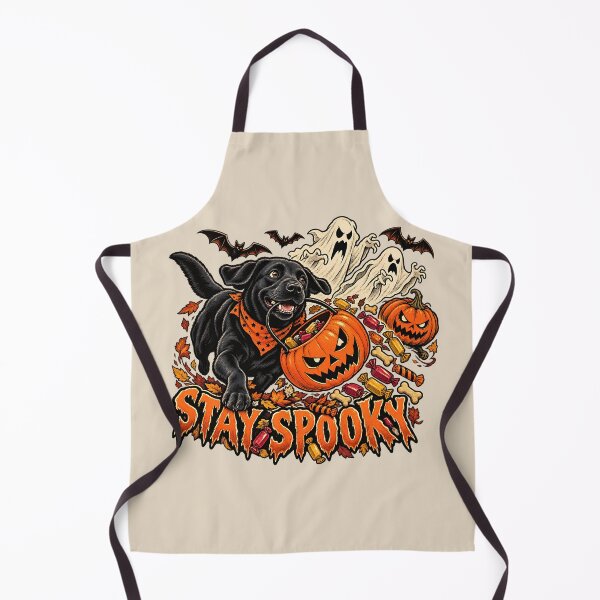 Item preview, Stay Spooky Black Lab Trick or Treat Candy Bucket designed and sold by MythicCotton.