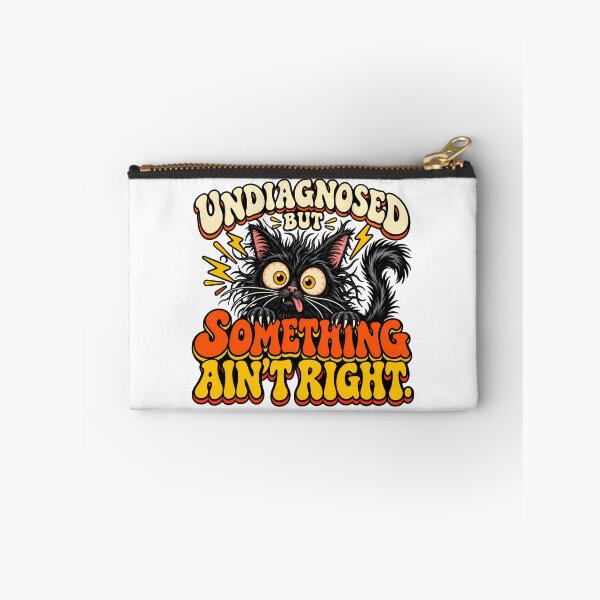 Item preview, Undiagnosed But Something Ain't Right Funny Black Cat Retro designed and sold by Photo-Sphere101.