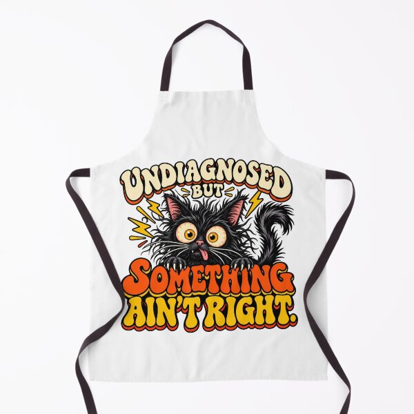 Item preview, Undiagnosed But Something Ain't Right Funny Black Cat Retro designed and sold by Photo-Sphere101.