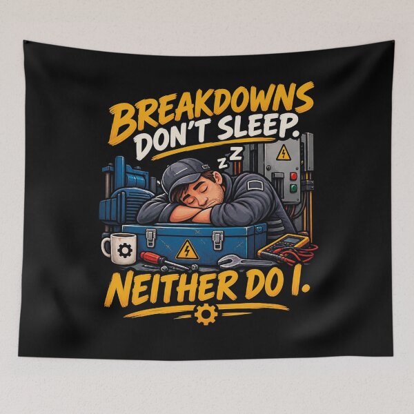 Item preview, Breakdowns Dont Sleep Neither Do I Mechanic designed and sold by CrazySzoopWorld.