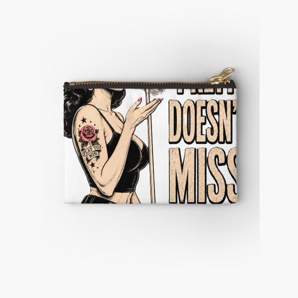 Item preview, Pretty Doesn't Miss | Funny Women's Pool Player Billiards Design designed and sold by Crazyhuskychick.