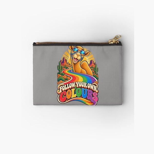 Item preview, FOLLOW YOUR OWN COLOURS – Retro Rainbow Road Pride Camel – Funny Camel T-Shirt Animal Graphic Camel T-Shirt designed and sold by Camel & Quirk.