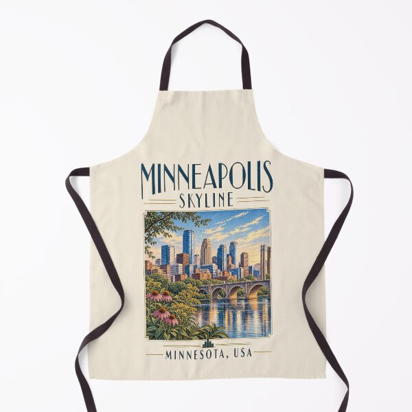 Item preview, Minneapolis Skyline, Minneapolis, Minnesota [Vintage Illustration] designed and sold by elektronen.