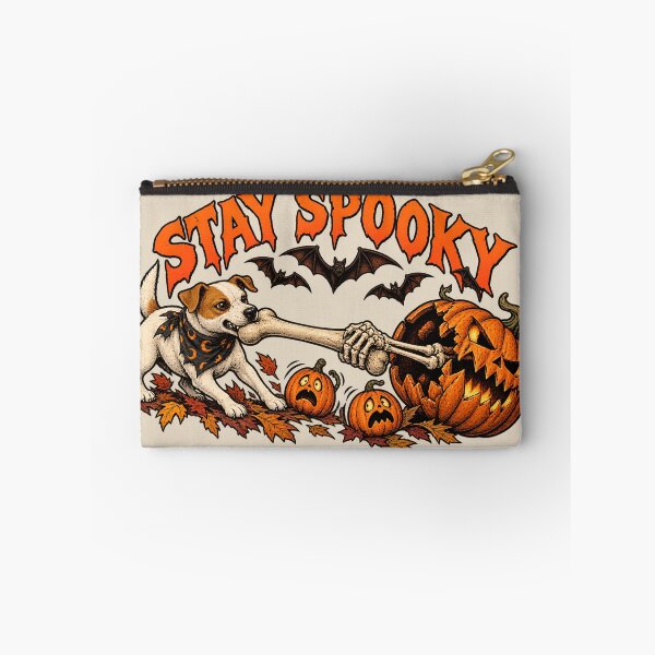 Item preview, Stay Spooky Terrier Dog vs Skeleton Bone Tug designed and sold by MythicCotton.