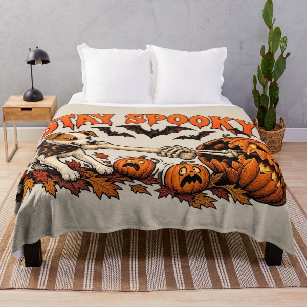 Item preview, Stay Spooky Terrier Dog vs Skeleton Bone Tug designed and sold by MythicCotton.
