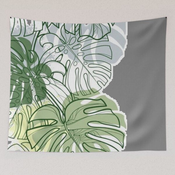 Item preview, Monstera Leaves Pattern – Green Botanical Border designed and sold by frantuliuss.