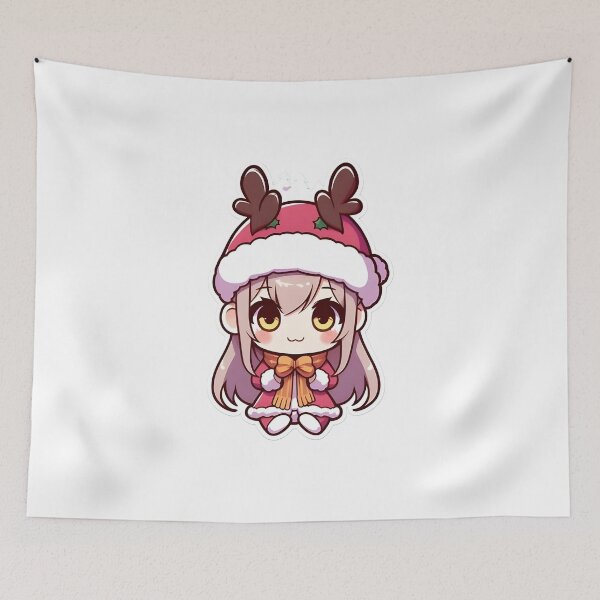 Item preview, Cute Xmas Chibi Girl designed and sold by StickyGuys.