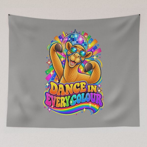 Item preview, DANCE IN EVERY COLOUR – Disco Hump Pride Camel – Funny Camel T-Shirt Animal Graphic Camel T-Shirt designed and sold by Camel & Quirk.