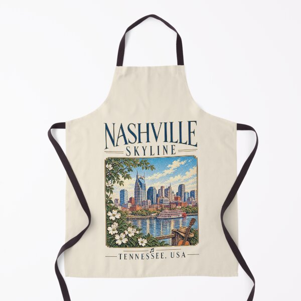 Item preview, Nashville Skyline, Tennessee, USA [Vintage Illustration] designed and sold by elektronen.
