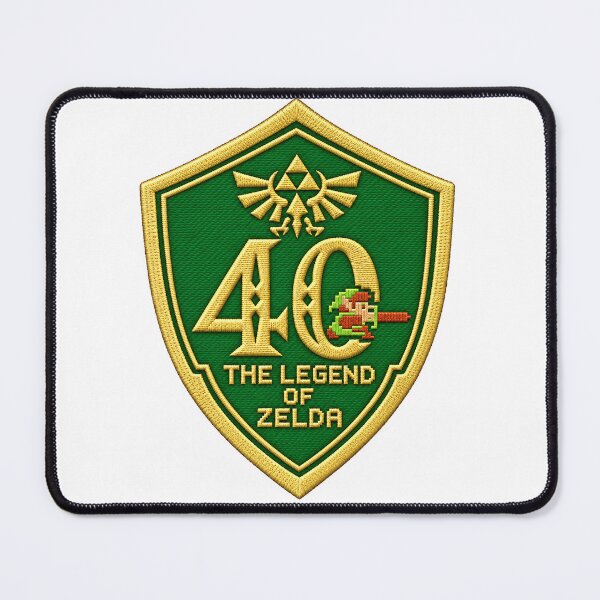Item preview, Zelda Shield replica – 40 years of legend, embroidered effect designed and sold by Pixel Sakura Gallery.