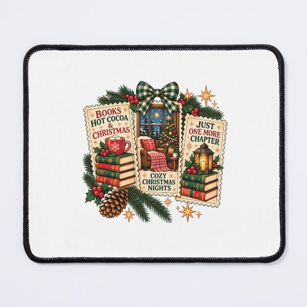 Item preview, Cozy Christmas Nights – Books, Hot Cocoa & Christmas Holiday Reading Design designed and sold by MAPDDesigns.