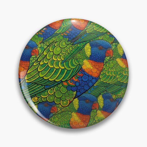 Item preview, Rainbow Lorikeet Tessellation designed and sold by Melanie's Midnight Marvels.