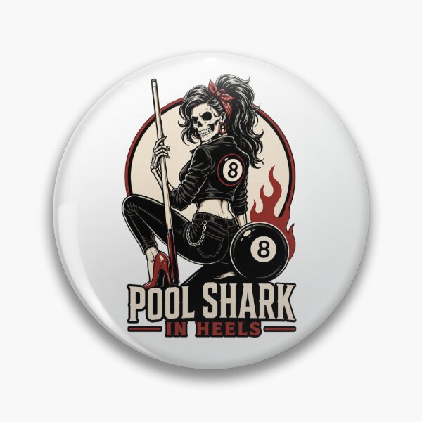 Item preview, Pool Shark in Heels | Women's Billiards & Pool Player Design designed and sold by Crazyhuskychick.