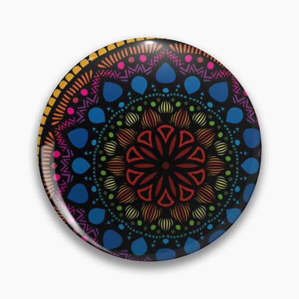 Item preview, Vibrant Tribal Aztec Round Mandala Pattern designed and sold by FioreDiCiliegio.
