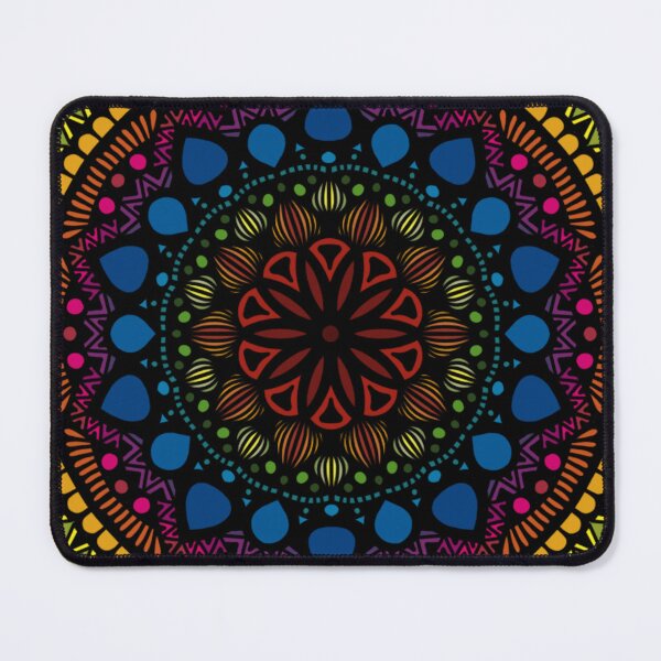 Item preview, Vibrant Tribal Aztec Round Mandala Pattern designed and sold by FioreDiCiliegio.