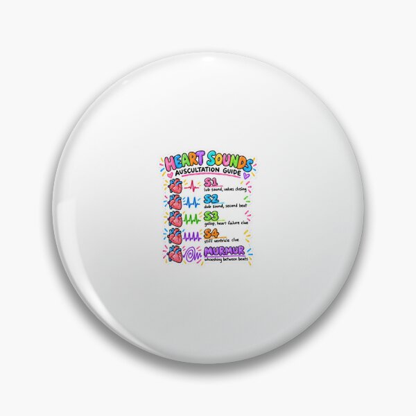 Item preview, Heart Sounds Drawn Study Aid Nursing Student Sticker designed and sold by isokinetic.