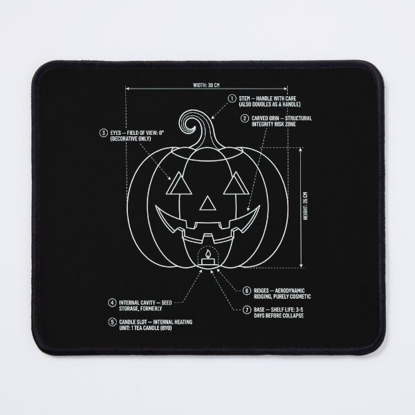 Item preview, Jack O Lantern Technical Diagram Funny Halloween designed and sold by DarkOriginArts.