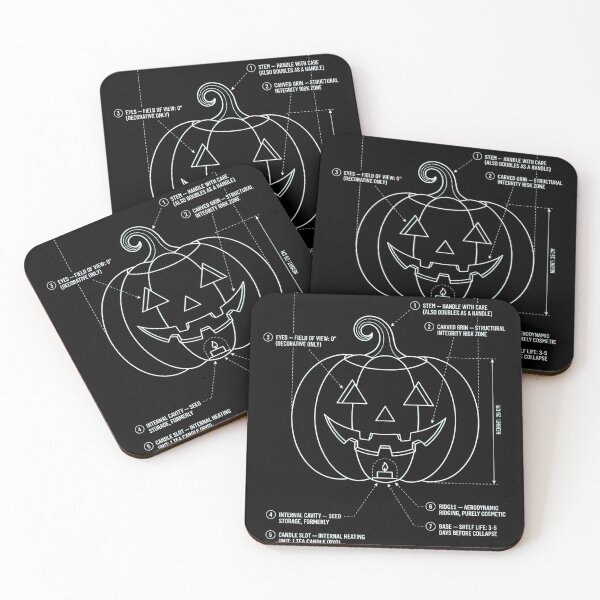 Item preview, Jack O Lantern Technical Diagram Funny Halloween designed and sold by DarkOriginArts.