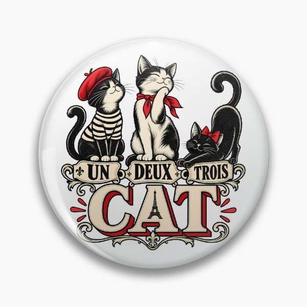 Item preview, Un Deux Trois Cat Funny French Language Humor Paris Kittens Eiffel Tower designed and sold by Photo-Sphere101.