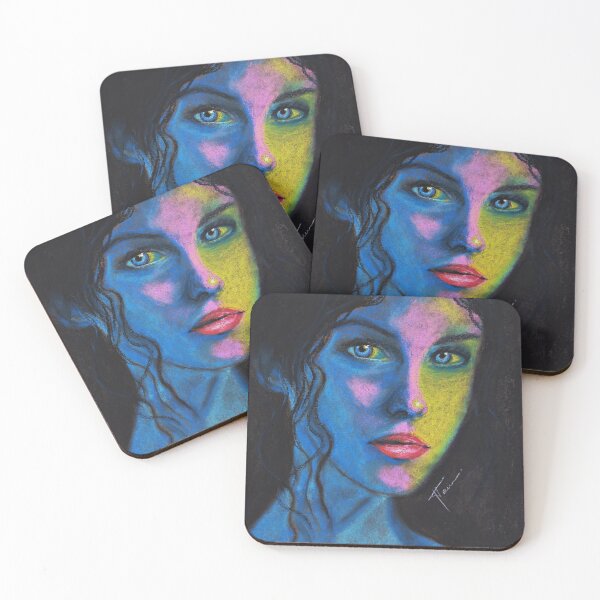 Item preview, Colorful Woman Portrait in Pastel designed and sold by tahnaart.
