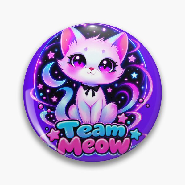 Item preview, Team Meow – Cute Neon Galaxy Cat designed and sold by IMuDesigner.