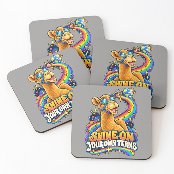 Item preview, SHINE ON YOUR OWN TERMS – Cosmic Pride Pride Camel – Funny Camel T-Shirt Animal Graphic Camel T-Shirt designed and sold by Camel & Quirk.