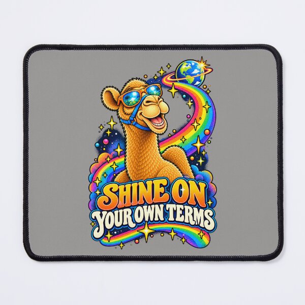 Item preview, SHINE ON YOUR OWN TERMS – Cosmic Pride Pride Camel – Funny Camel T-Shirt Animal Graphic Camel T-Shirt designed and sold by Camel & Quirk.