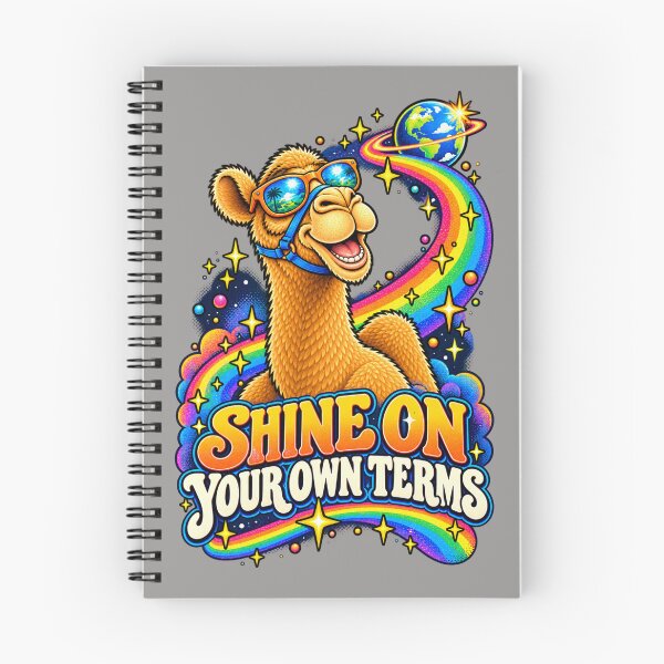 Item preview, SHINE ON YOUR OWN TERMS – Cosmic Pride Pride Camel – Funny Camel T-Shirt Animal Graphic Camel T-Shirt designed and sold by Camel & Quirk.