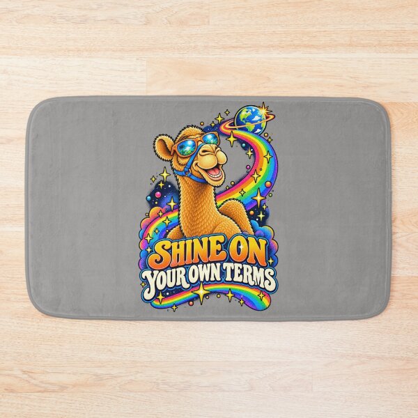 Item preview, SHINE ON YOUR OWN TERMS – Cosmic Pride Pride Camel – Funny Camel T-Shirt Animal Graphic Camel T-Shirt designed and sold by Camel & Quirk.