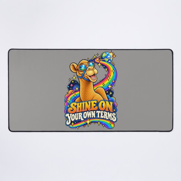Item preview, SHINE ON YOUR OWN TERMS – Cosmic Pride Pride Camel – Funny Camel T-Shirt Animal Graphic Camel T-Shirt designed and sold by Camel & Quirk.