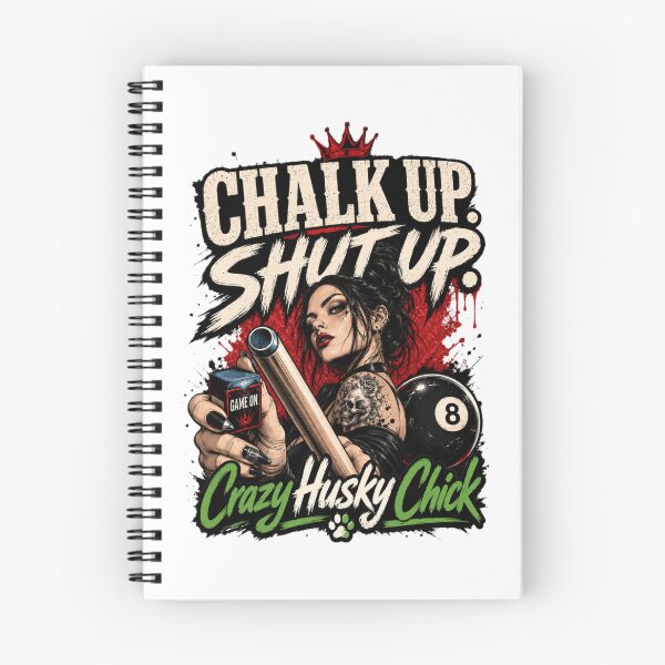 Item preview, Chalk Up Shut Up | Funny Pool Player & Billiards Design designed and sold by Crazyhuskychick.