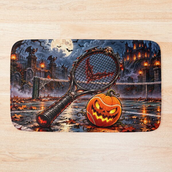 Item preview, Haunted Tennis Racket and Pumpkin Ball designed and sold by PRINTIONAL.