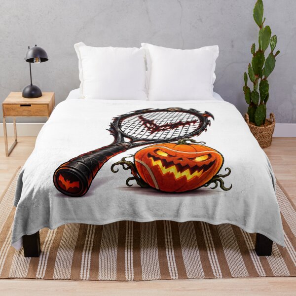Item preview, Haunted Tennis Racket and Pumpkin Ball designed and sold by PRINTIONAL.