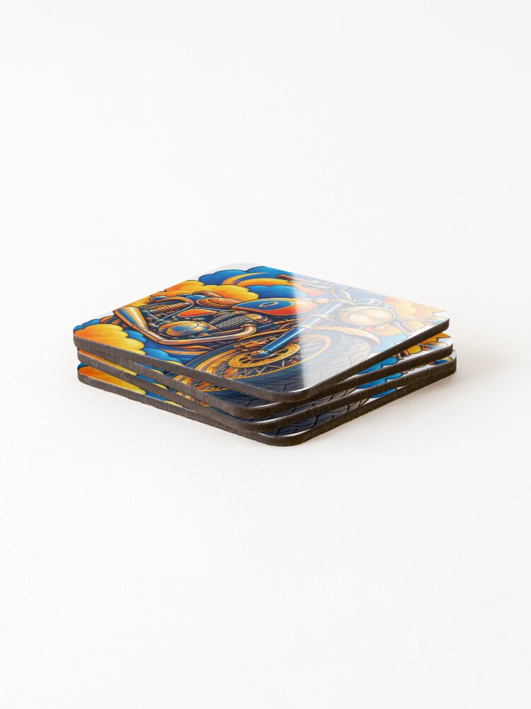 Thumbnail 4 of 5, Coasters (Set of 4), Retro Rider designed and sold by Hithamaziz.