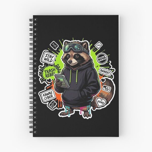 Item preview, Kawaii Cyber Tanuki Raccoon Dog Streetwear Japanese Art designed and sold by PoleksGraphics.