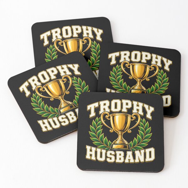 Item preview, Trophy Husband Funny Gold Cup Anniversary Wedding designed and sold by Photo-Sphere101.