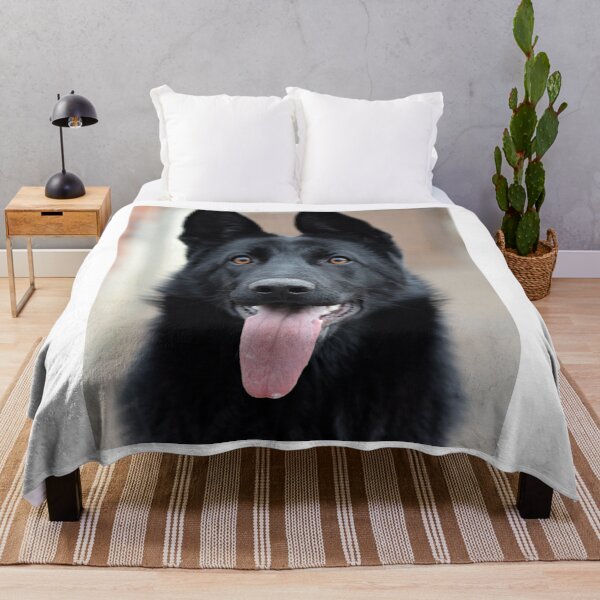Item preview, Beautiful Black German Shepherd Smiling Headshot designed and sold by VanGaldo.