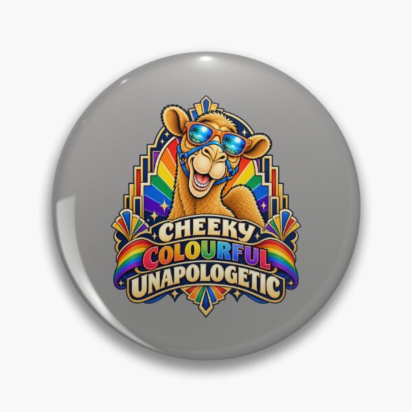 Item preview,  CHEEKY COLOURFUL UNAPOLOGETIC – Neodeco Camel Pride Camel – Funny Camel T-Shirt Animal Graphic Camel T-Shirt designed and sold by Camel & Quirk.
