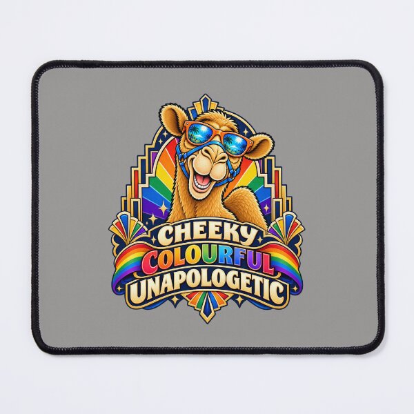 Item preview, CHEEKY COLOURFUL UNAPOLOGETIC – Neodeco Camel Pride Camel – Funny Camel T-Shirt Animal Graphic Camel T-Shirt designed and sold by Camel & Quirk.