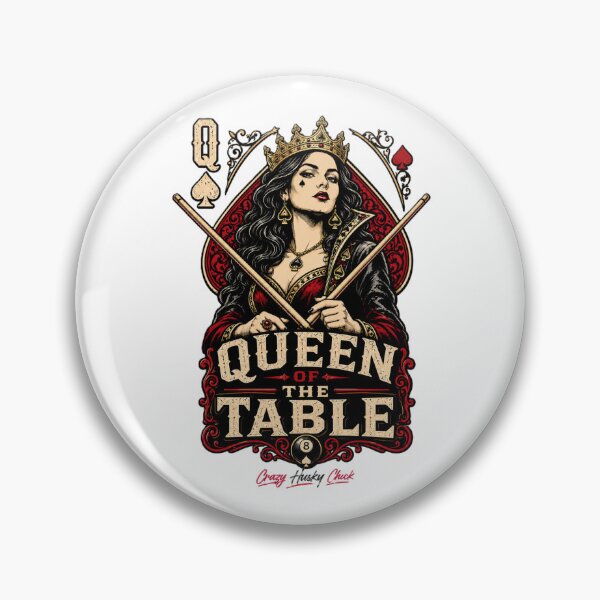 Item preview, Queen of the Table | Women's Pool Player & Billiards Design designed and sold by Crazyhuskychick.