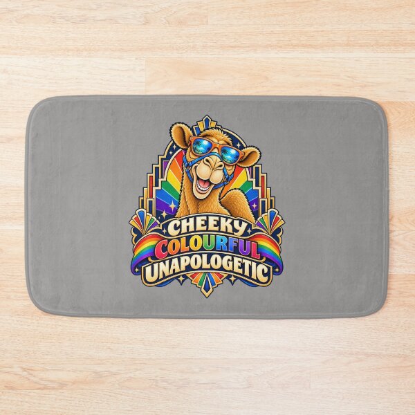 Item preview, CHEEKY COLOURFUL UNAPOLOGETIC – Neodeco Camel Pride Camel – Funny Camel T-Shirt Animal Graphic Camel T-Shirt designed and sold by Camel & Quirk.