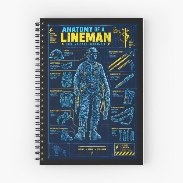 Item preview, Anatomy Of A Lineman High Voltage Shirt designed and sold by StudioBilly3000.