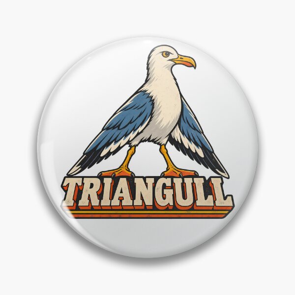 Item preview, Triangull Funny Seagull Bird Pun Geometry Humor Retro designed and sold by Photo-Sphere101.